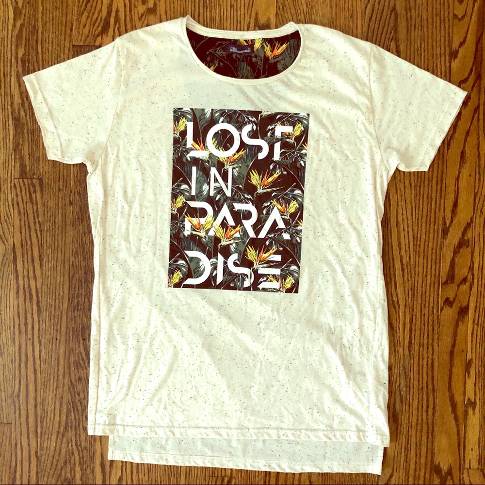 Men’s screen printed t-shirt.